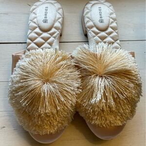 Birdies The Songbird Pom Pom Mules Slippers